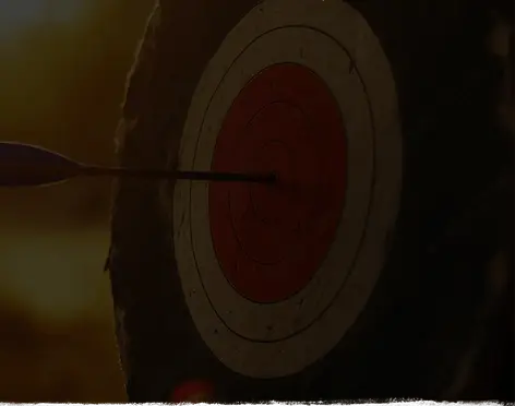 Flèche dans le milieur de la cible