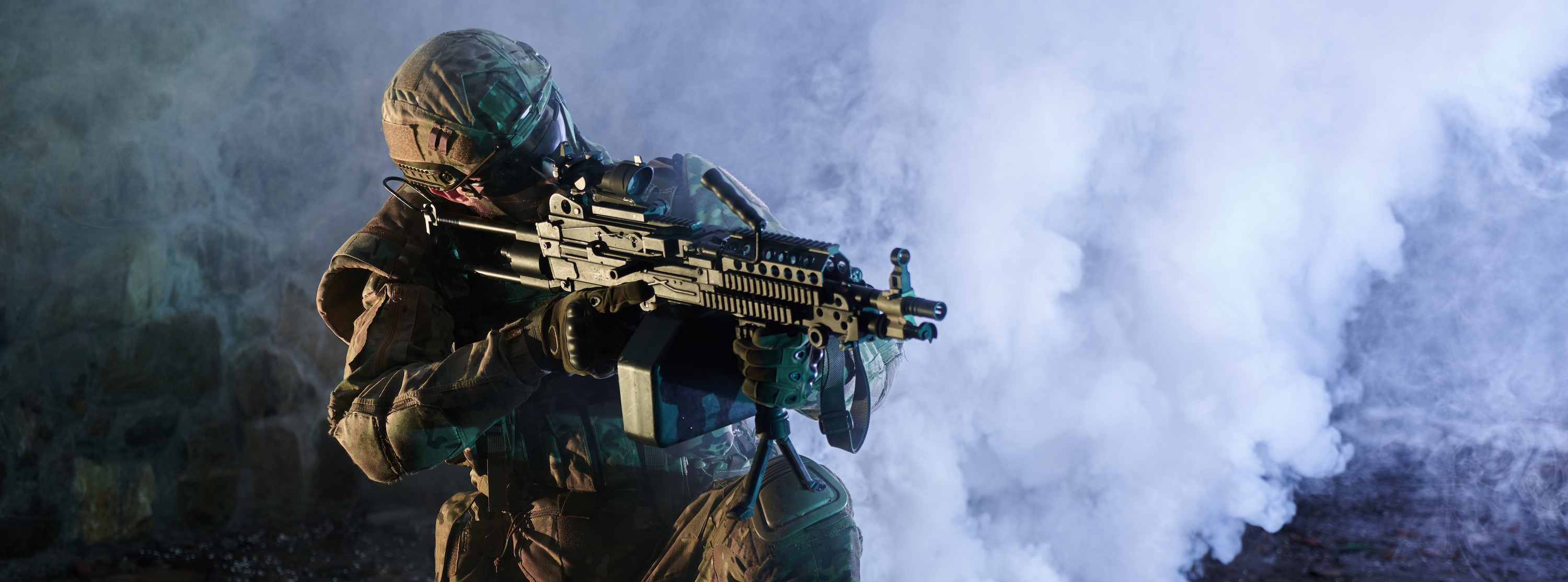 Joueurs de airsoft en action